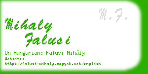 mihaly falusi business card